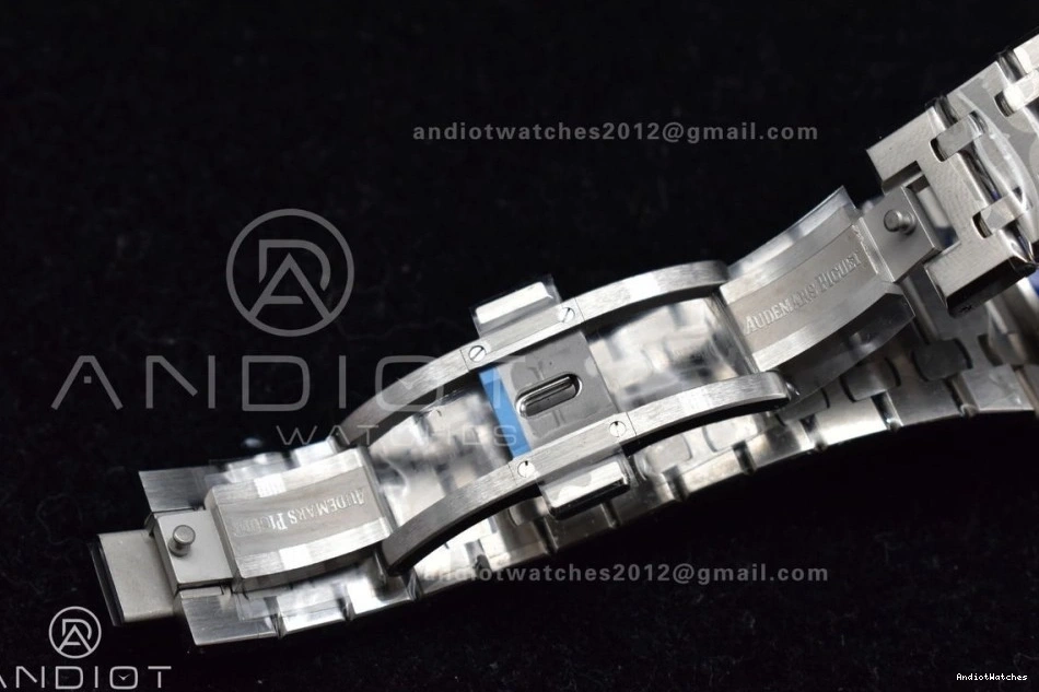 Dial Oak SS 41mm Royal Affordable Textured Clone Best Super on APSF A4302 449 Bracelet Edition SS White 15500 1:1 0504
